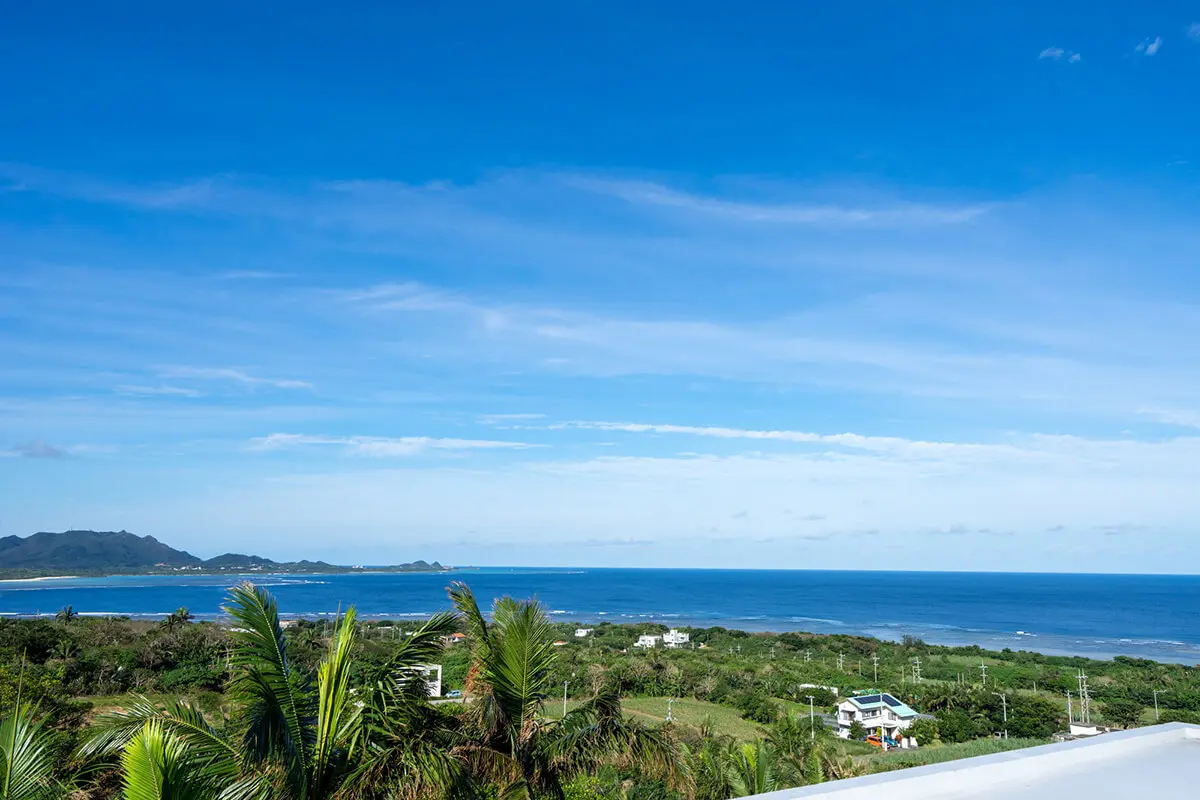 米原八重山椰子群落 鄰近的紀念館屋頂展望台景色壯麗